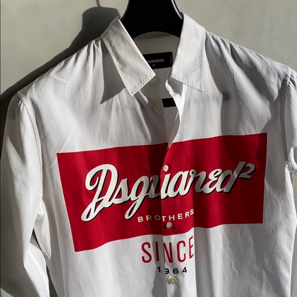 DSQUARED2 Men’s Long Sleeve Dress Shirt